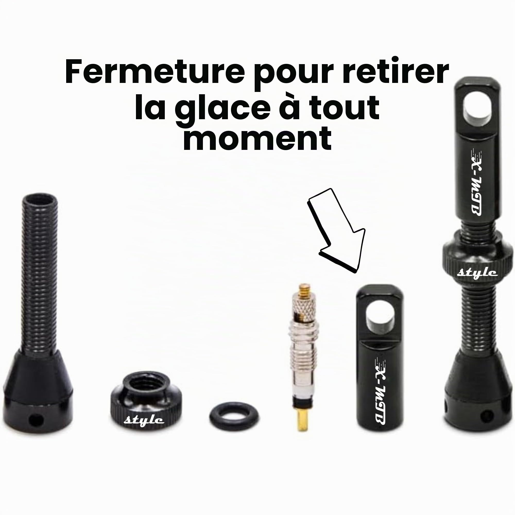 Kit Conversion Tubeless Complet – Liquide Préventif 800 ML, Valves, Fond de Jante et Seringue – pour VTT, Gravel et Vélo Électrique – Colmate Jusqu’à 6 mm
