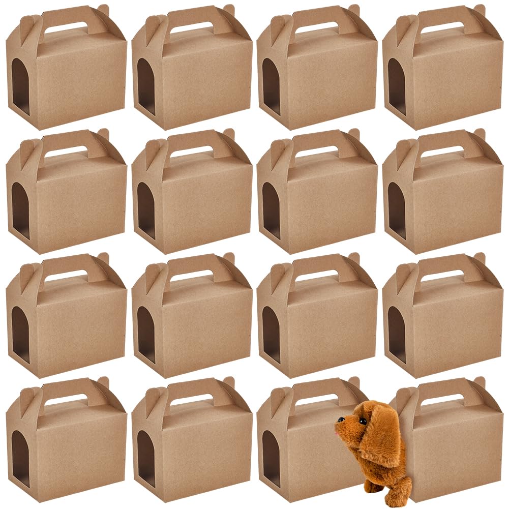 BENECREAT 36Pcs Party Favors Boxes, 9x14x14.6cm/3.5x5.5x5.7 Inch Adopt A Puppy Party Favors Boxes for Birthday Wedding Bridal Shower