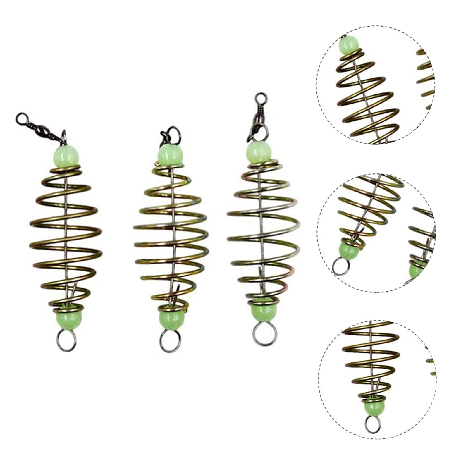 Mein HERZ 12 Pezzi Gabbie Alimentatore Per Carpe - Feeder In Acciaio Inox Con Stampo A Sgancio Rapido, Trappole Per Esche Da Pesca Leggere E Compatte - 5