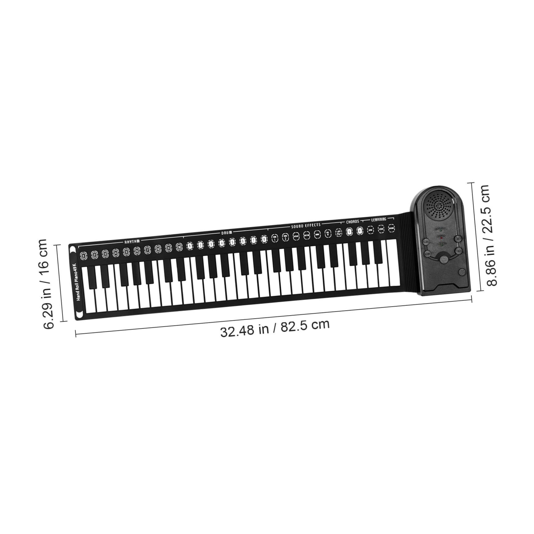 Tastiera Pianoforte Portatile a 49 Tasti Arrotolabile Funzione di Registrazione, Pianoforte Elettronico Pieghevole Altoparlante, Strumento Musicale per Principianti e Amatori