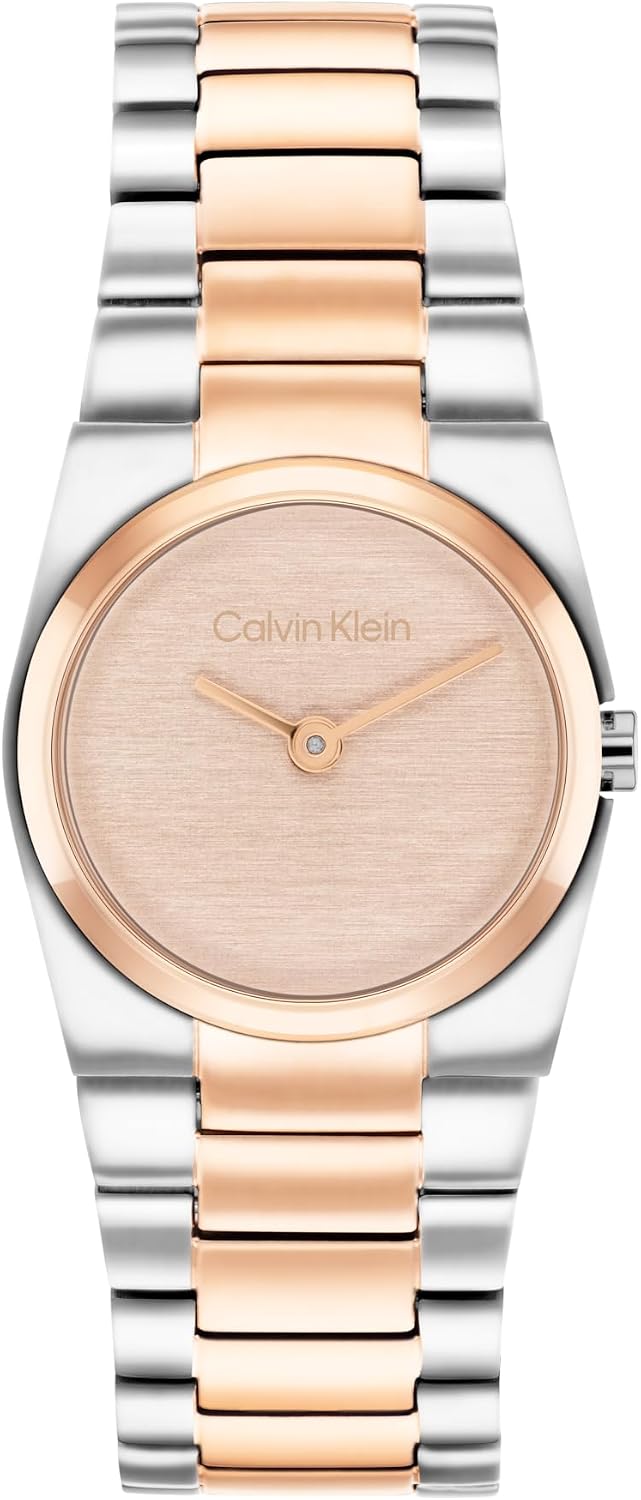 Calvin Klein Women’s CK Unite Stainless Steel Watch, 26mm Case with Link Bracelet – Sleek Curved Case, Modern Everyday Style - Gift for Her Two Tone - Image 1 of 6
