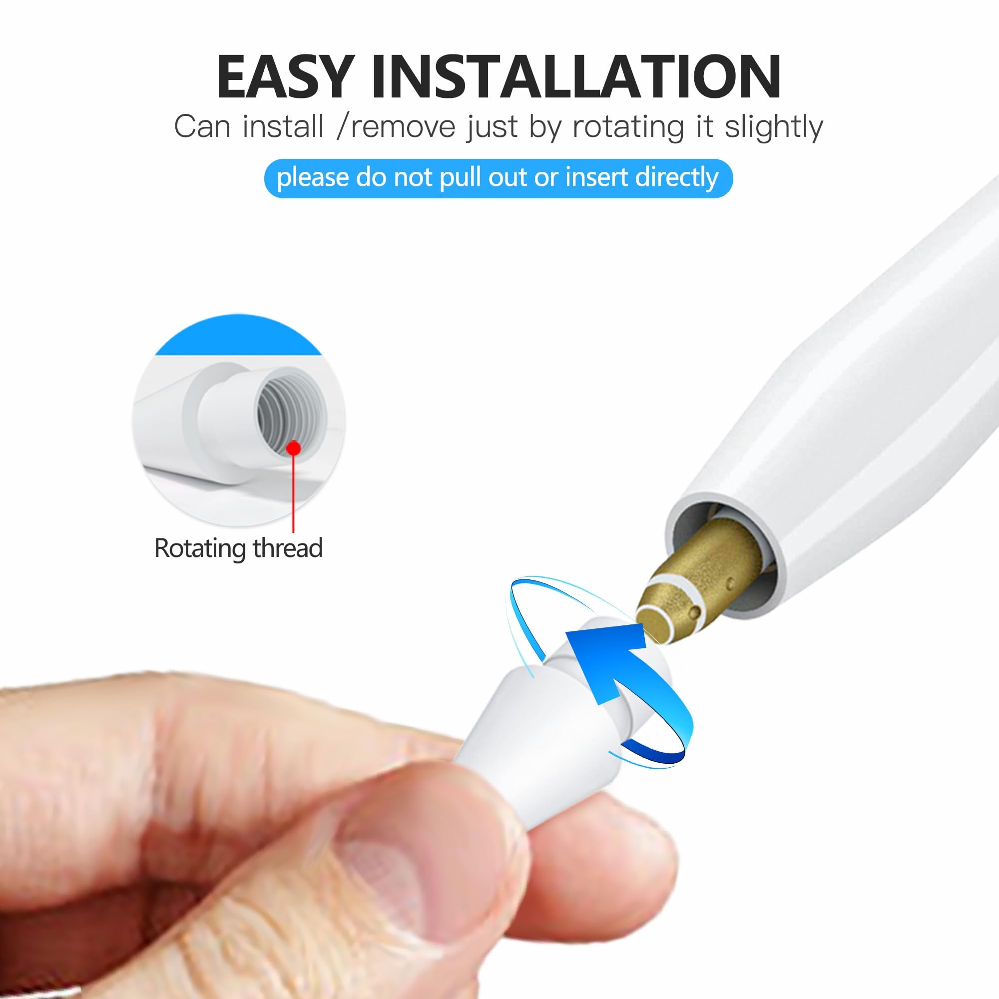 Amazon | 4個Apple用鉛筆チップApple Pencil 1/2/Pro世代用,高感度