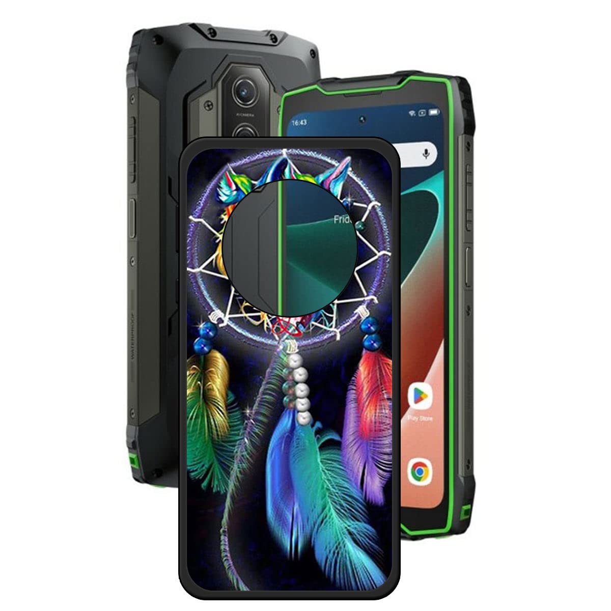 Custodia per Blackview BV9300, Silicone Case Sottile Cover TPU Caso Morbido Copertura + Pellicola Protettiva in Vetro Temperato per Blackview BV9300 (6,7) - KE165