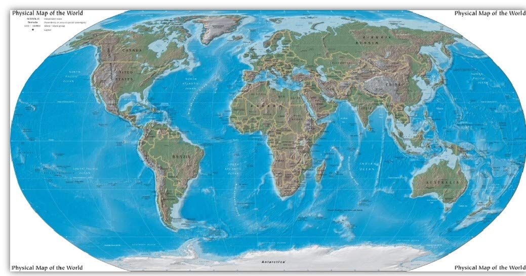 Amazon.co.jp: 絵画風 壁紙ポスター （はがせるシール式） 世界地図