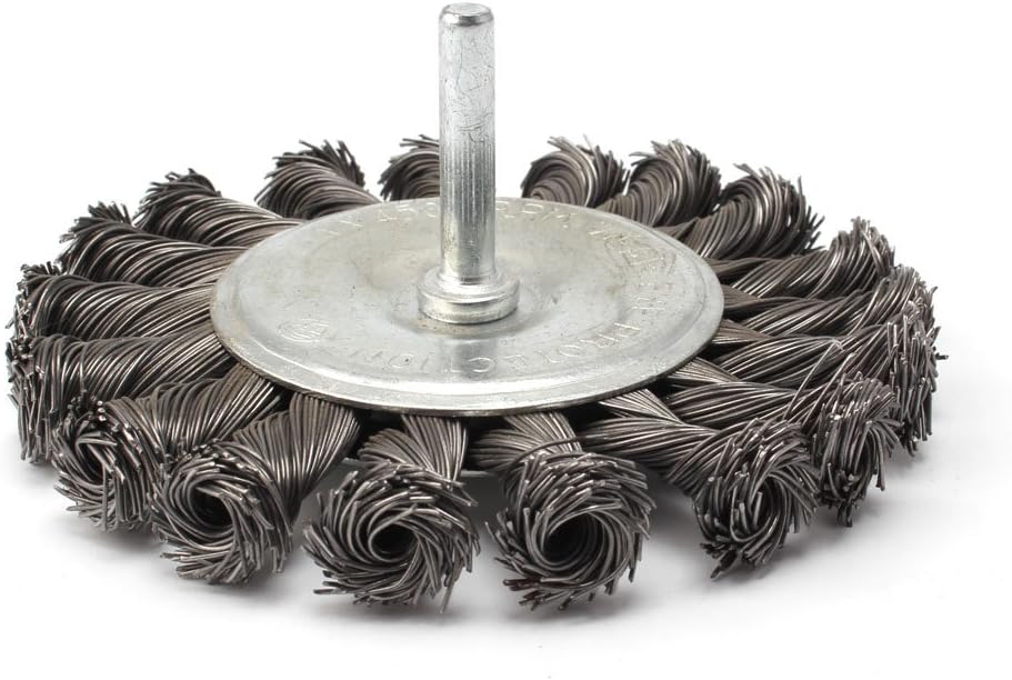 4 Inch Knotted Wire Wheel Standard Wire Wheel Brush 1/4'' Shank