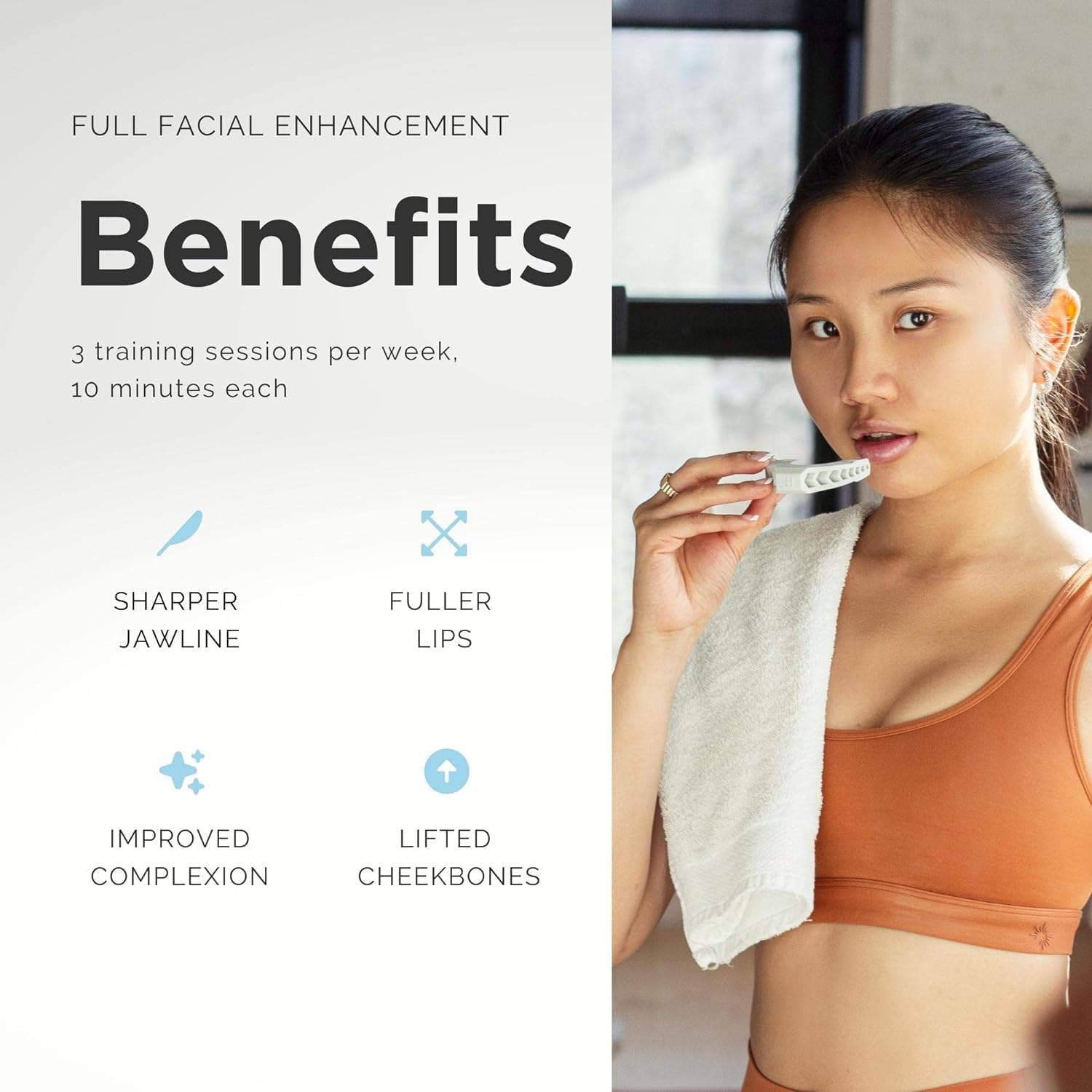 Sixfire Premium Facial Exerciser Jawline Exerciser for Men and Women Tighten, Tone & Strengthen, Target your jawline, chin, lips and cheekbones Food-grade Silicone ((Pack of 1), Cool Grey) 4