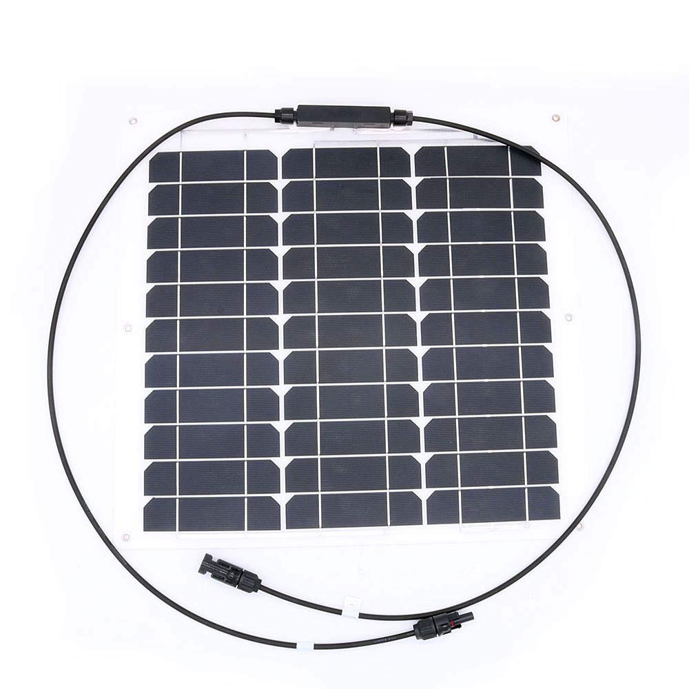 Nuzamas 40W 12V pannello solare caricatore Sunpower cellulare ultra sottile flessibile con connettore di ricarica per camper barche Cabin tenda auto (compatibile con 18 V e dispositivi di seguito)