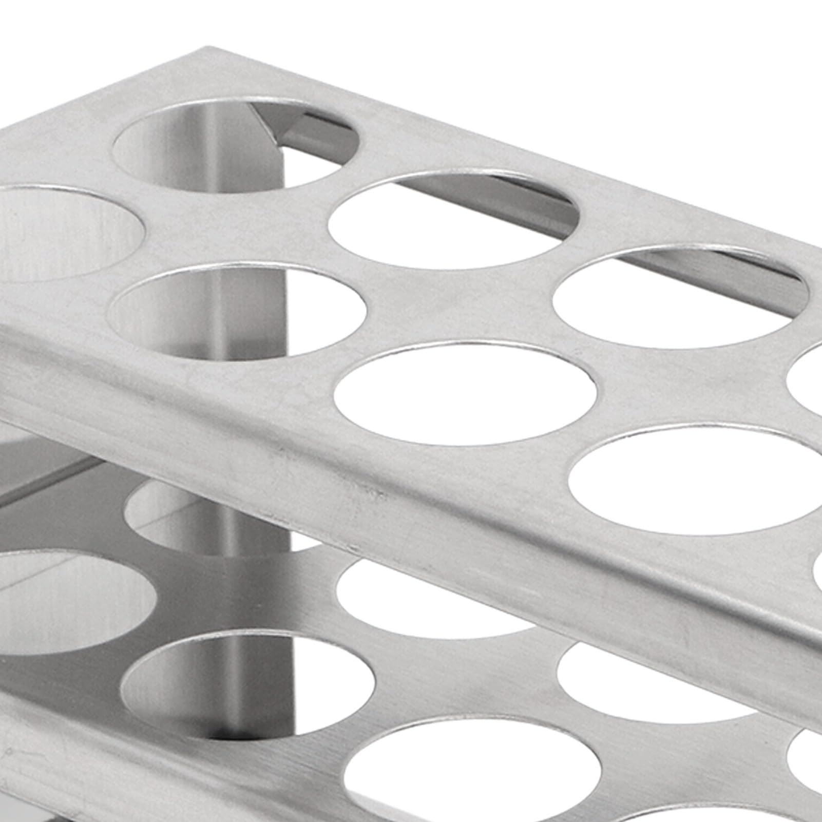 Support de Tubes à Essai en Acier Inoxydable, 20 Trous pour Tubes de Φ10-20mm, Multifonctionnel avec Surface Hautement Polie (23mm 12 trous)