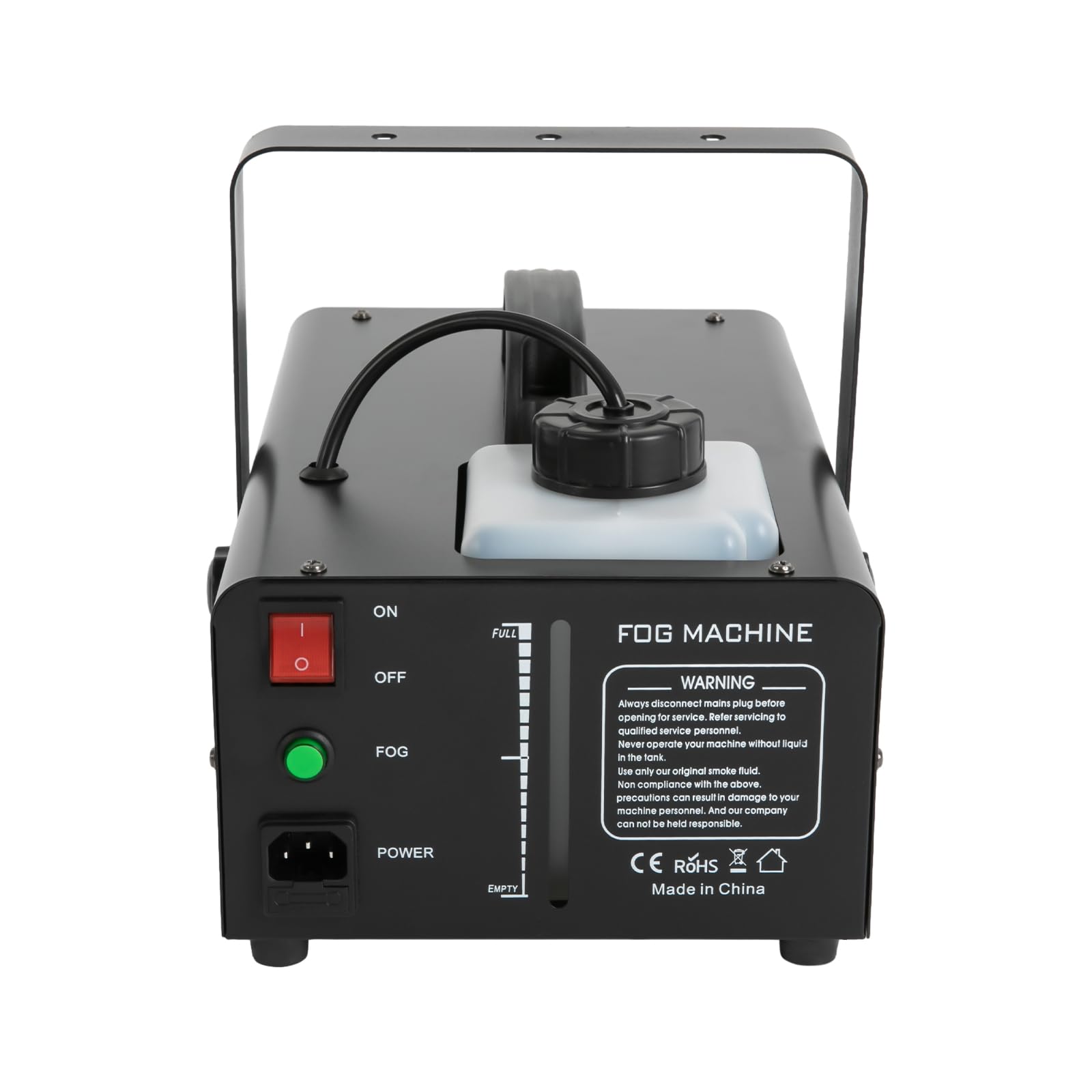 Macchina per fumo, 1200 W, doppio ugello a iniezione diretta, fumatori con 18 LED RGB, effetto palcoscenico, attrezzatura con telecomando, grande volume di spruzzo per matrimoni, effetto palcoscenico