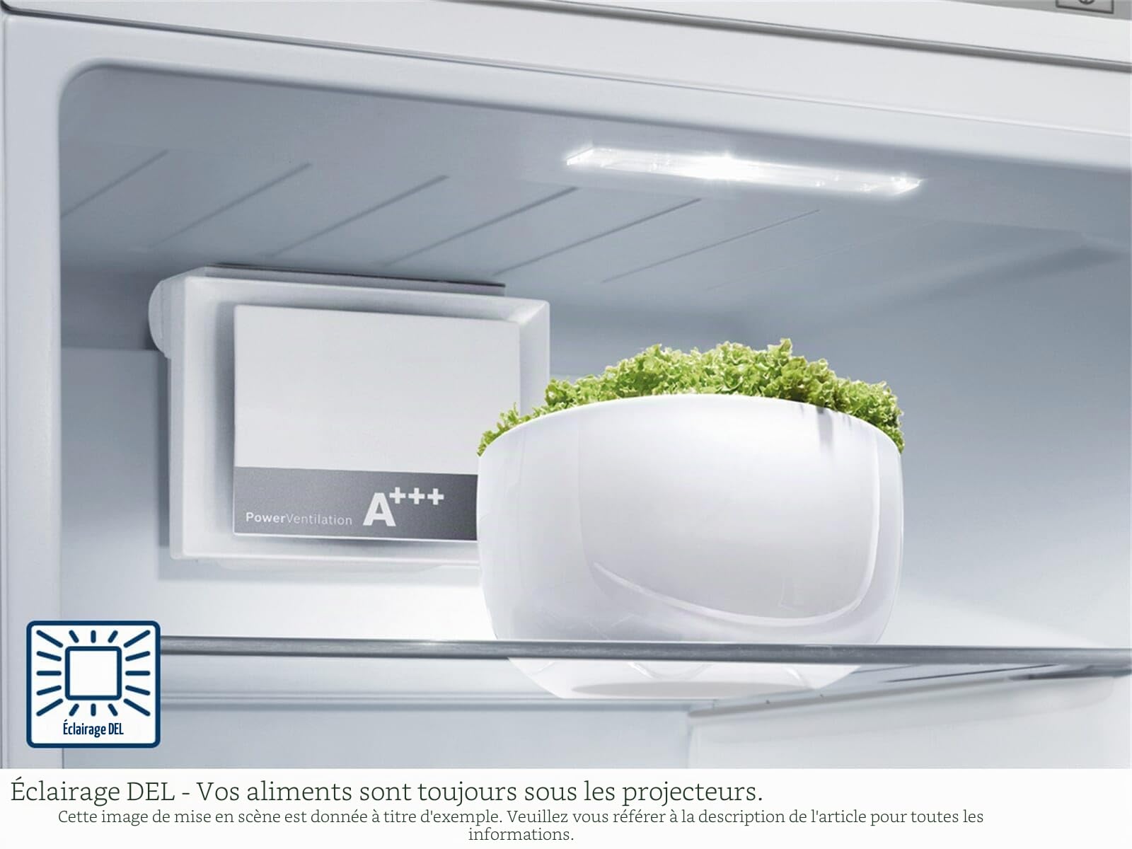 Bosch KIF81PFE0 Série 8 - Réfrigérateur encastrable - 177,5 x 56 cm - 289 l - Charnière plate - Fabriqué en Allemagne - VitaFresh Pro - 3 fois plus de fraîcheur - Éclairage LED uniforme