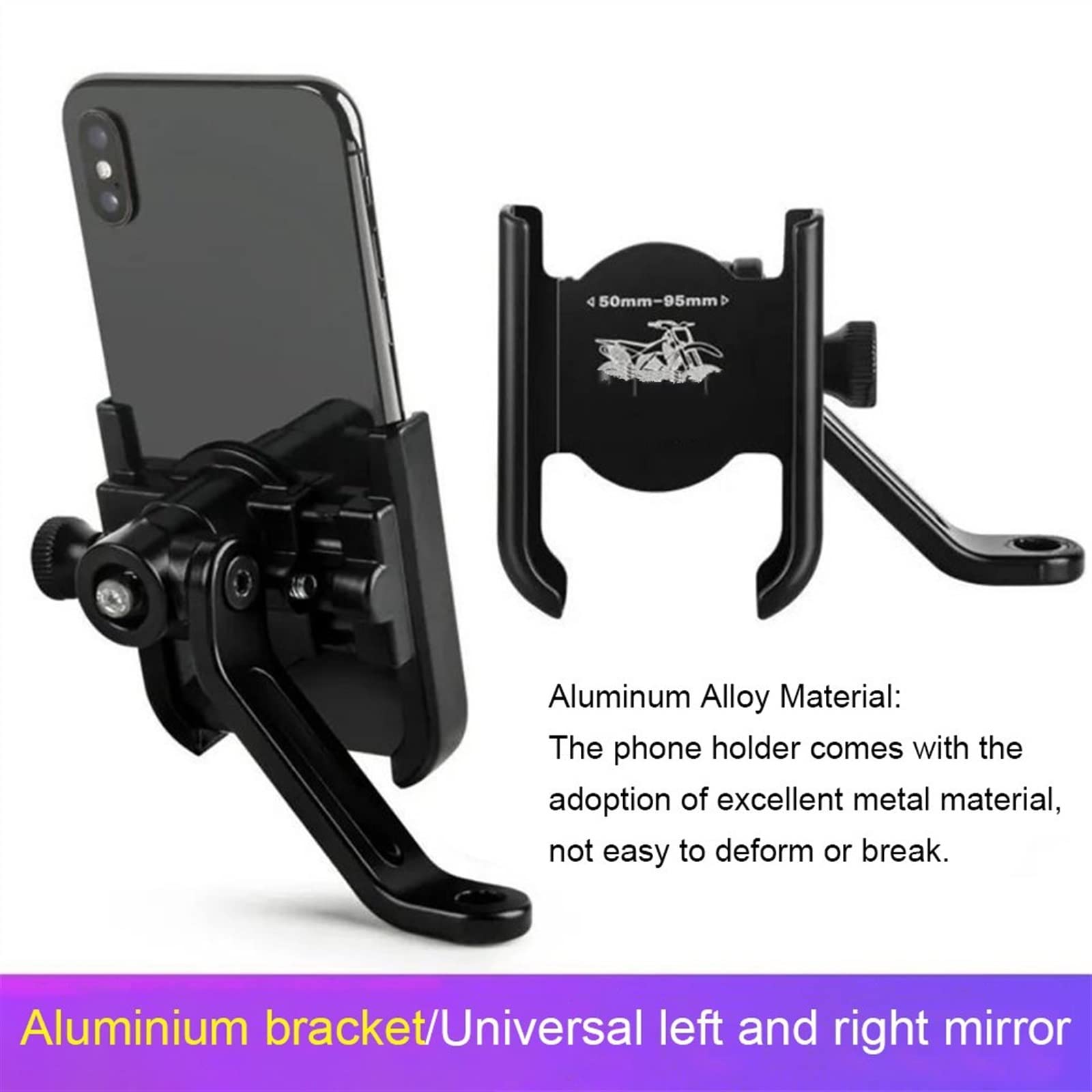 Supporto Per Telefono Moto Scaffale Di Fissaggio Manubrio Retrovisore Staffa Fissa Staffa Di Navigazione GPS Parti Di Modifica Moto Staffa navigazione GPS