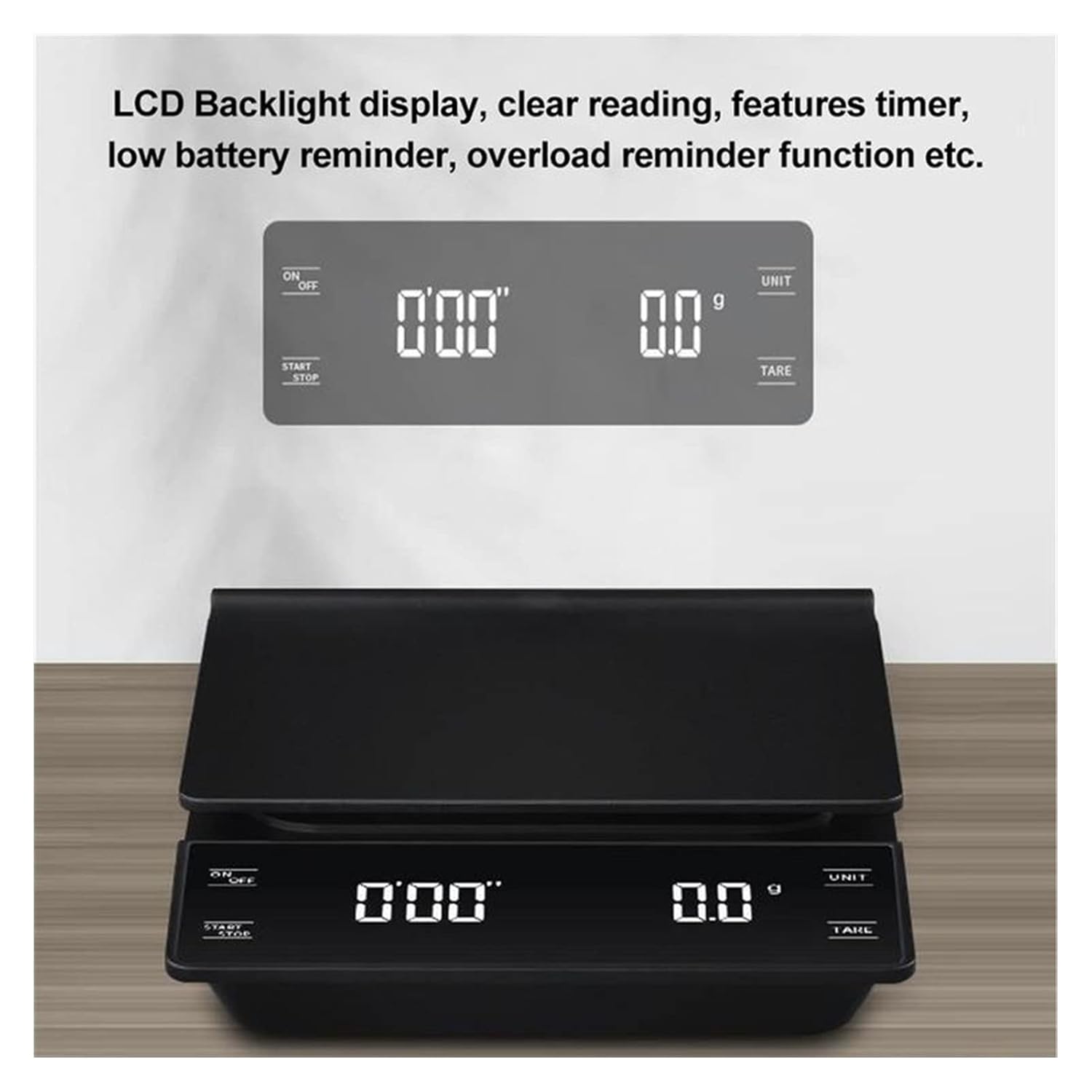 キッチンスケール 3kg / 0.1gデジタルコーヒースケールポータブル電子 導いたスクリーンキッチンスケール高精度 LCD.電子タ