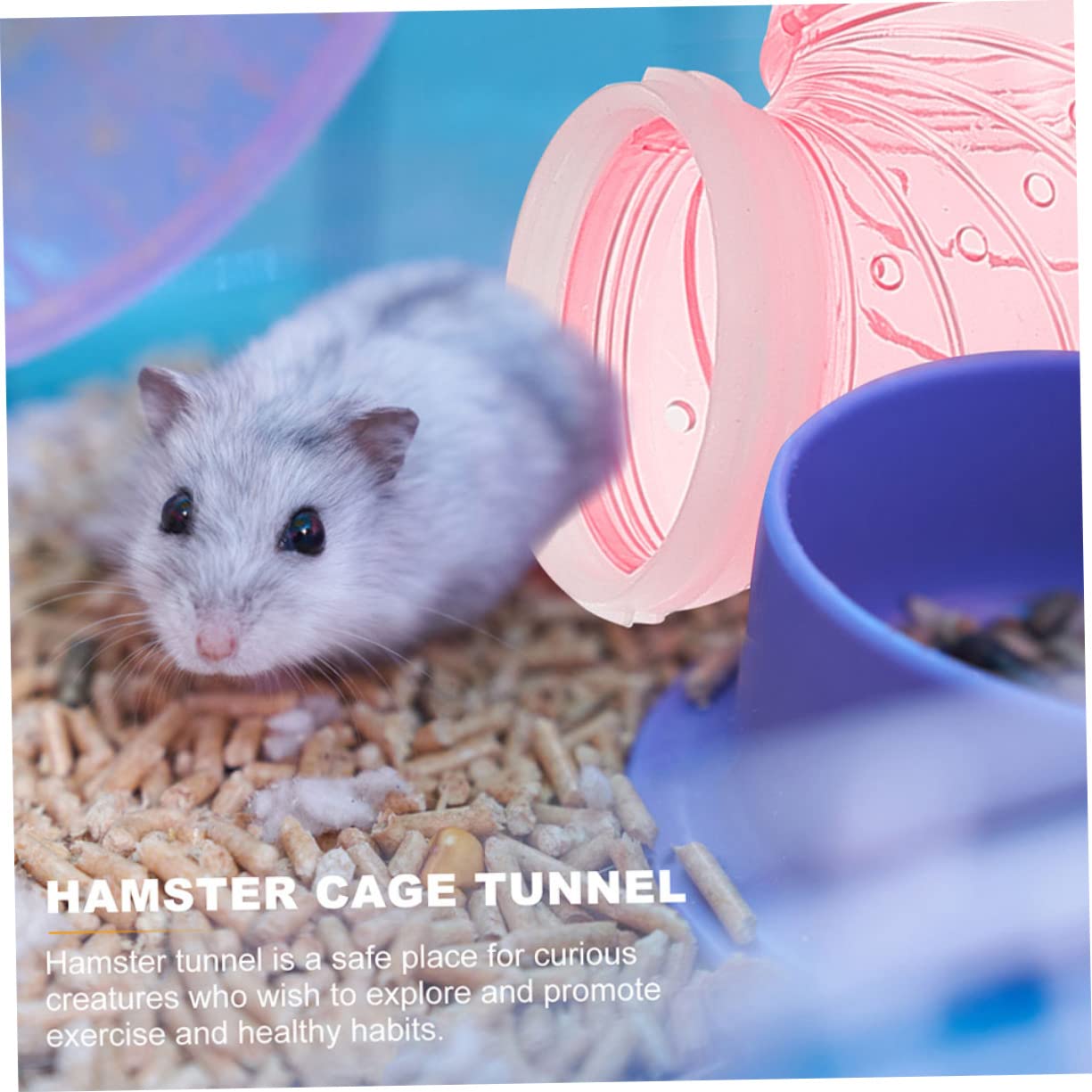 Hamsterkäfig Basteltunnel aus Kunststoff Durchsichtige Röhren Selbstgemacht Verbindungsteile für Käfig und Außenbereich