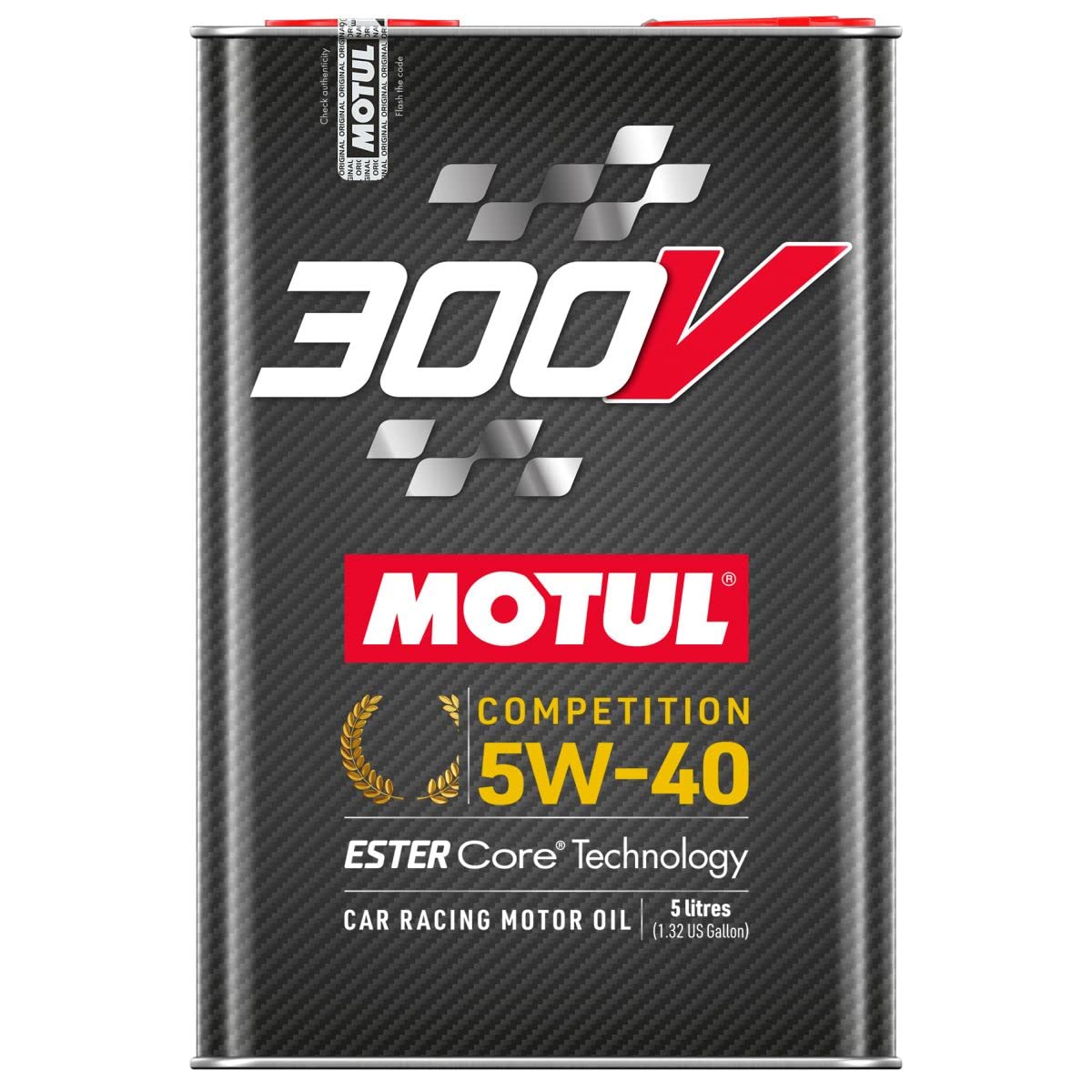 Huile moteur MOTUL 300V Compétition 5W40-100% synthèse - 5 Litres