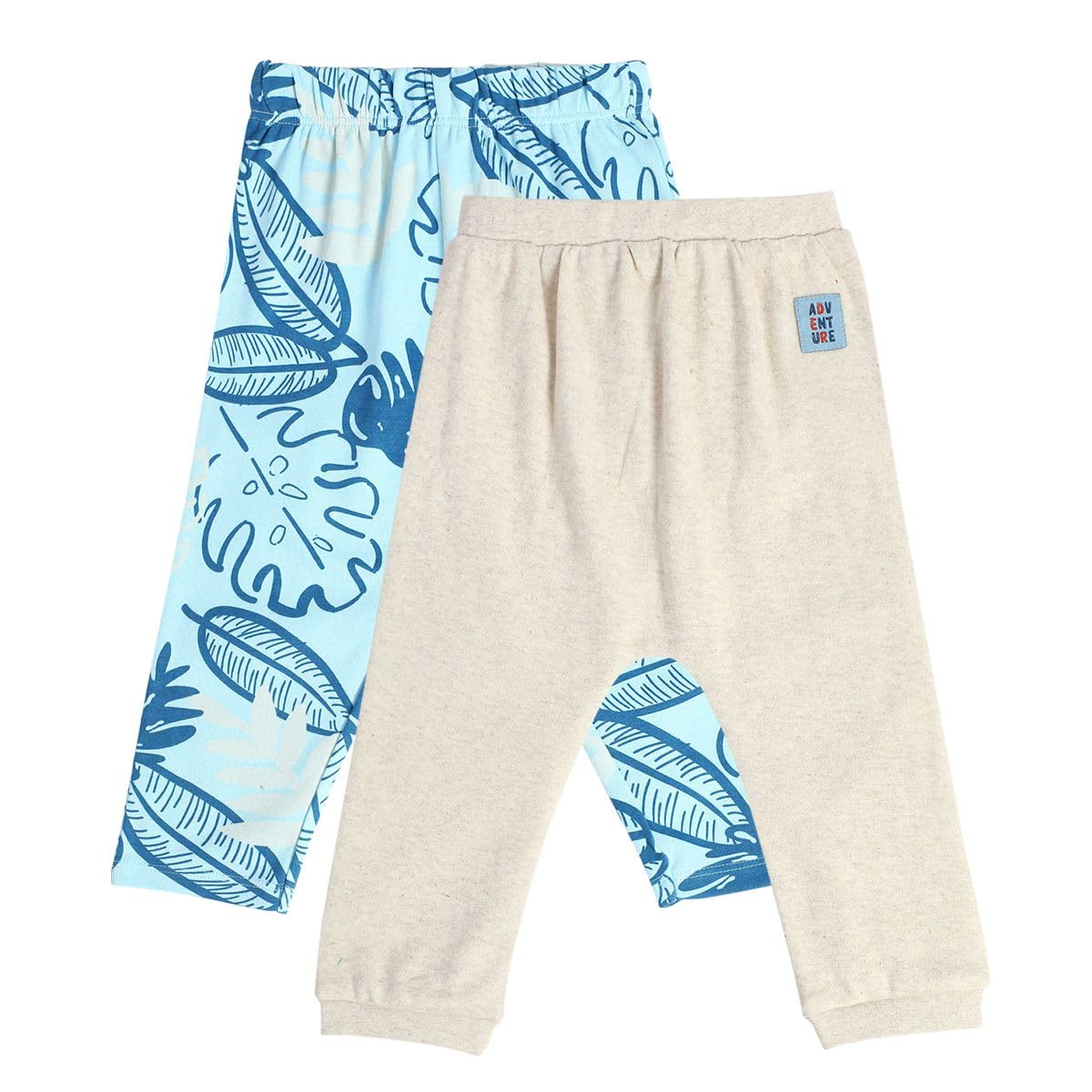 Mini Klub Baby Boys All Around Elastic Full Length Knit Bottom, Pack of 2 (Multi Color)-picture-10