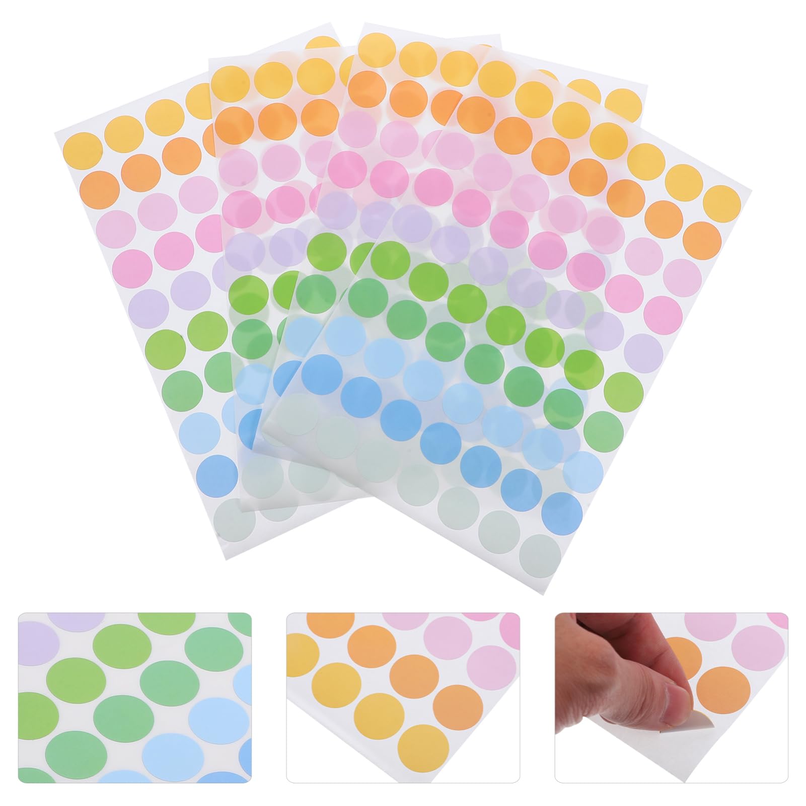 Tofficu 5 Ensembles Étiquette De Point Marqueurs Cercle Point Stickers Autocollant Vierge Rond Des Points Numéro Autocollants Étiquettes Stickers Petits Autocollants Papier 50 Feuilles * 5