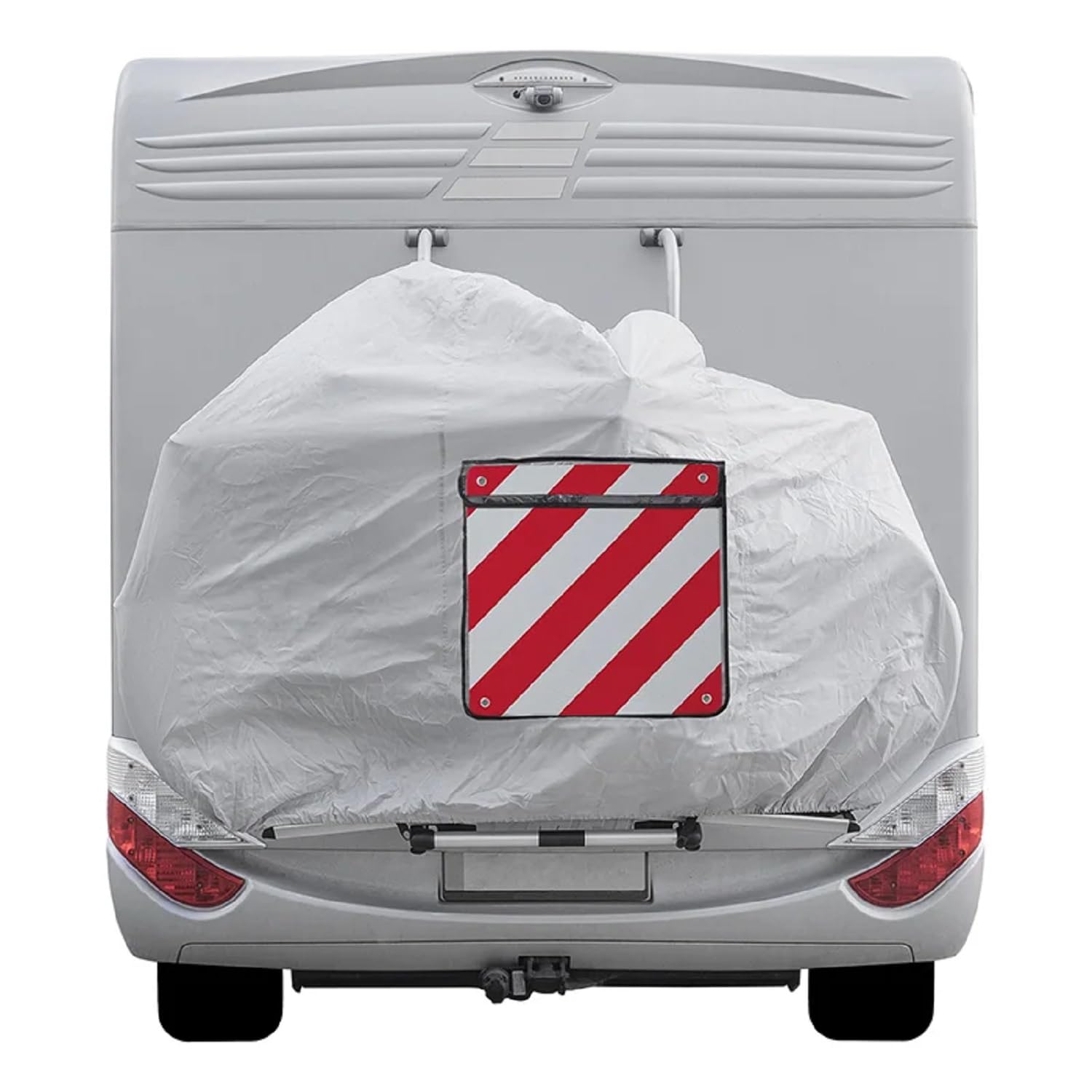 ProPlus Warntafel Italien Fahrradträger 50 x 50 cm Aluminium rot weiß CE25 | Kennzeichnung für Ladegut, Montage zum Einstecken oder Festbinden, auch Wohnmobil und Wohnwagen, EN 12899-1:2007