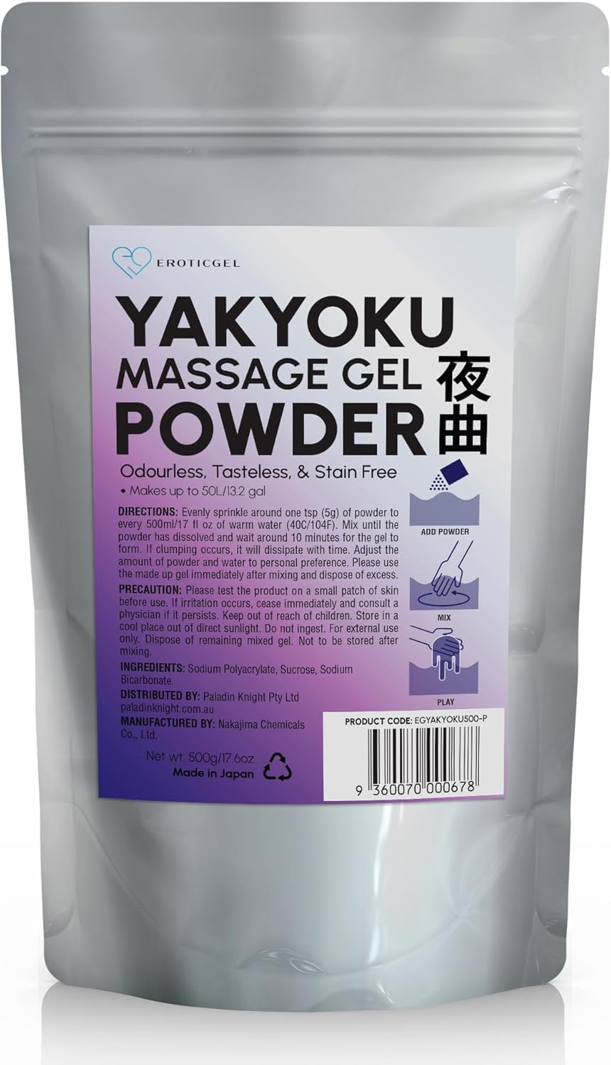 Polvere di Gel da Massaggio Nuru Giapponese | Formulata con Aloe Vera Naturale e Alga Marina | Prodotto in Giappone | Senza Parabeni né Glicerina | Senza Profumo (Yakyoku - 500g)