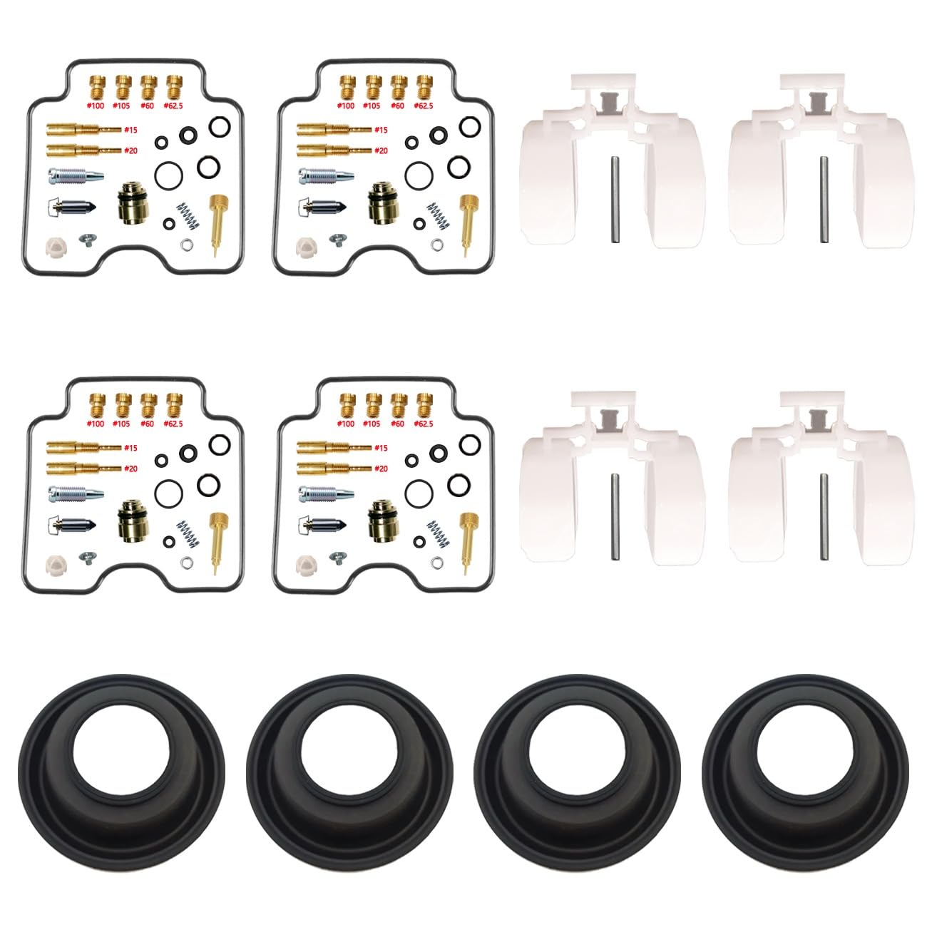 Kit réparation carbu GSF1200 Bandit avec pointeau et joints nitrile pour moto 4 cylindres - 2