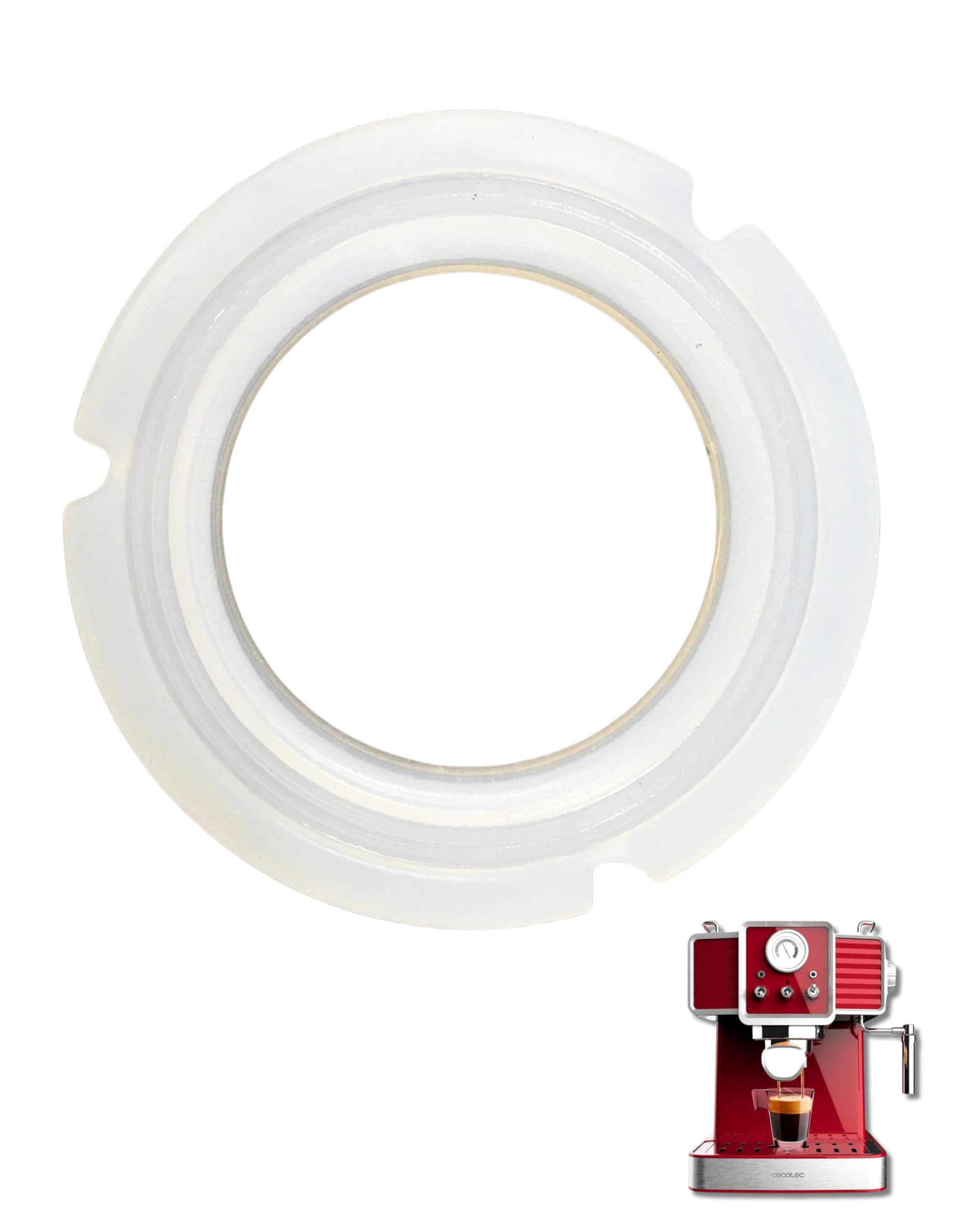 RECAMAT® Junta Portafiltro Recambio Cafetera Cecotec Power Espresso 20 Tradizionale. Repuesto Duradero y Resistente al Calor