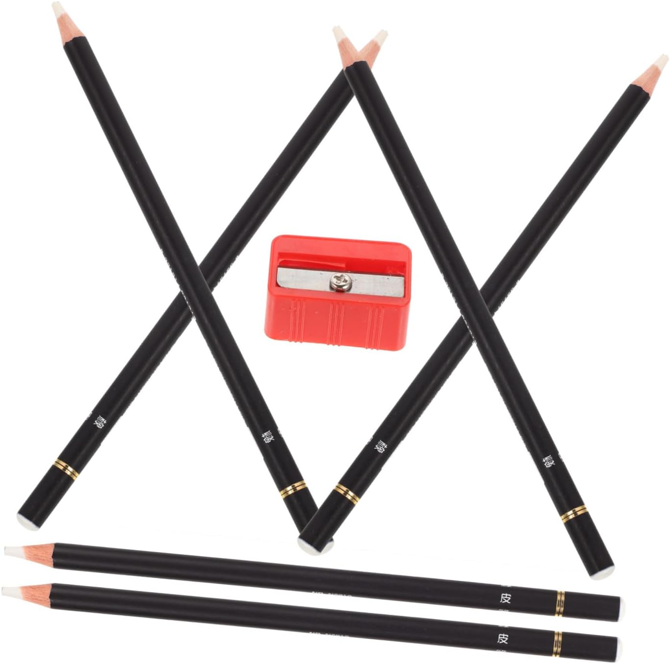 6Pcs Artist Rubber Pencil Eraser Pen for Sketching and Drawing with Sharpener Compact Eraser Pen for School Students and Art Supplies