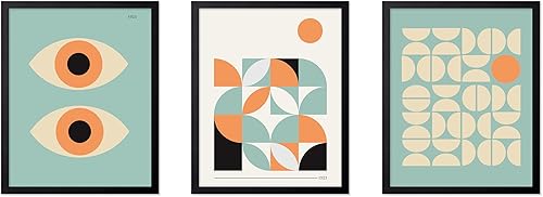 Miniatura 84 de Poster Master Juego de 3 pósteres Bauhaus - Imprimir geométrico - Arte de puntos de colores - Arte de formas geométricas - Regalo para hombres y