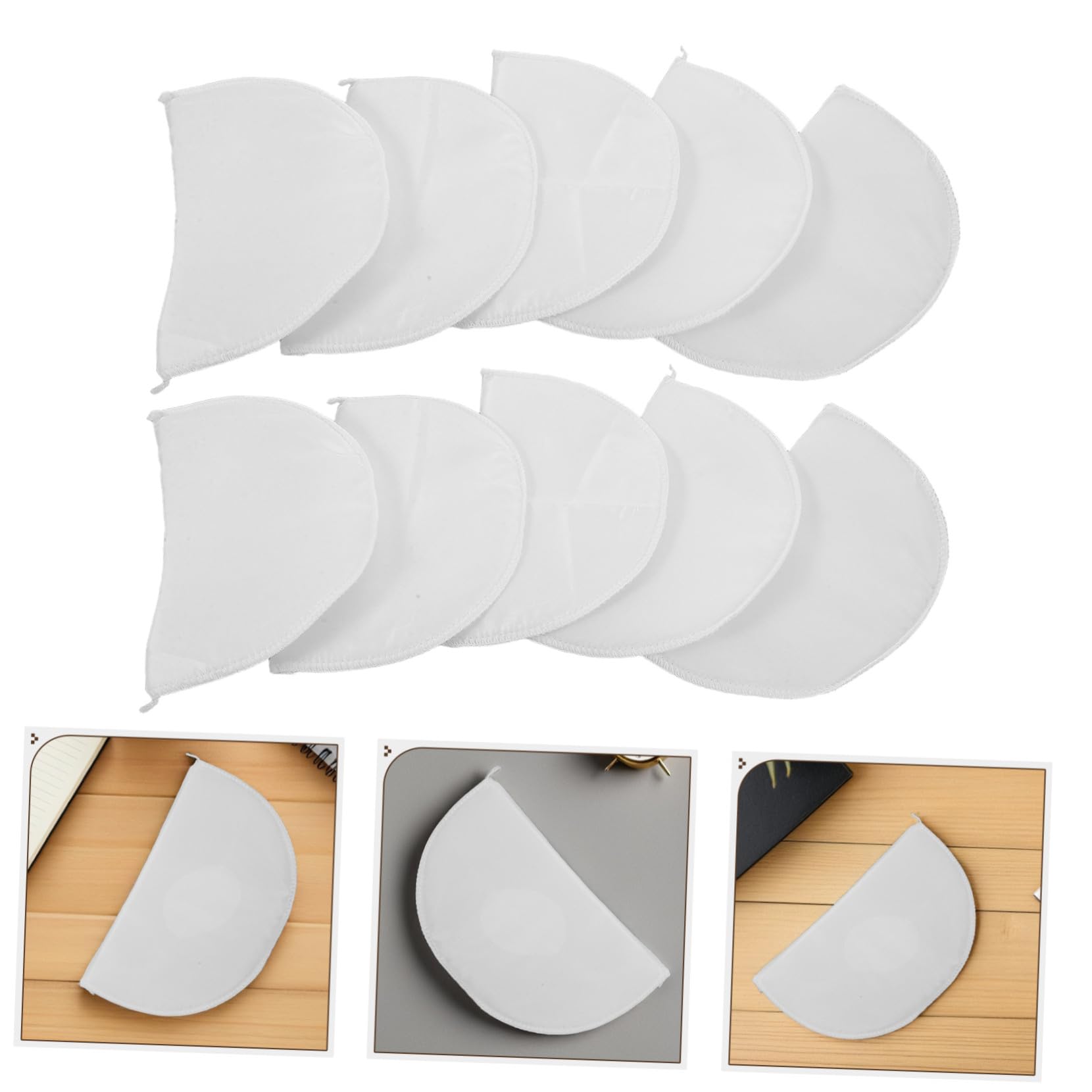 Lot de 5 Paires D'épaulettes Amovibles Blanches pour Robes et Costumes, Rembourrage en Éponge Respirante, Design Élégant pour Usage Professionnel