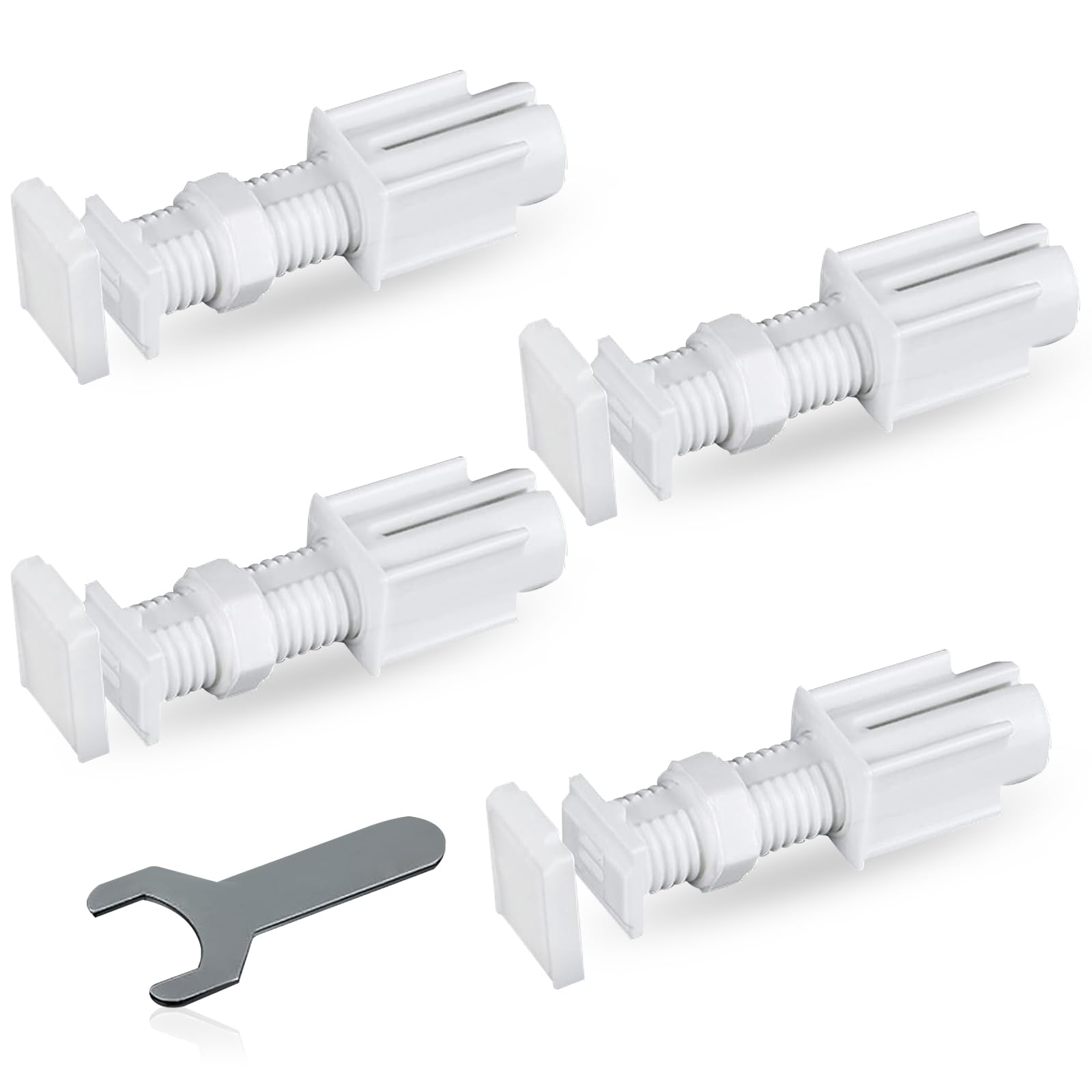Xmdrou White No Drill Blinds For Windows, 4 Pcs Adhesive Blinds Bracket, Plastic Adhesive Blindss Brackets Lazy Bracket Blind No Tools Adhesives Brackets For Venetian Blindss Home Decor(White)