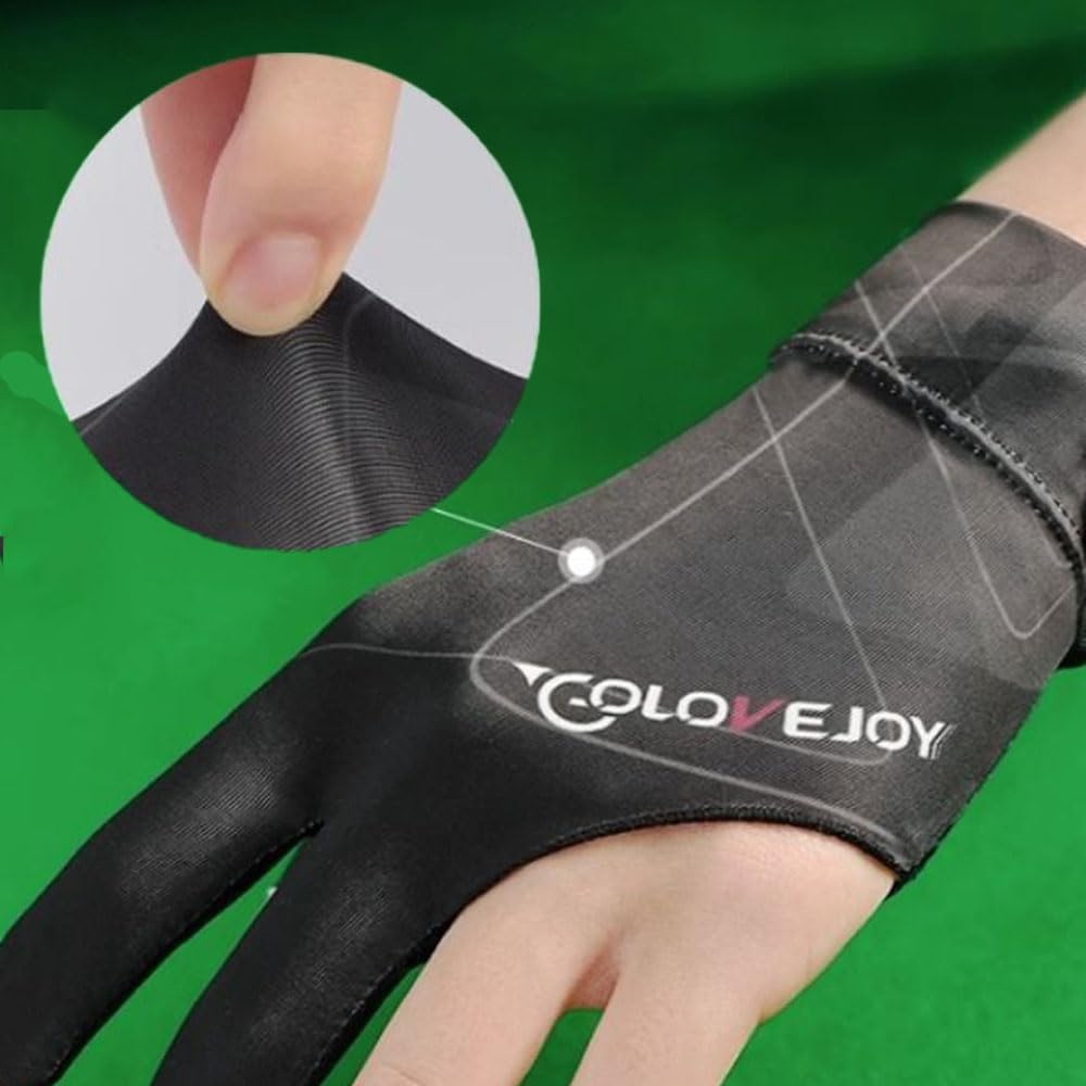 Gants de Billard Snooker à Trois Doigts Professionnel Main Gauche