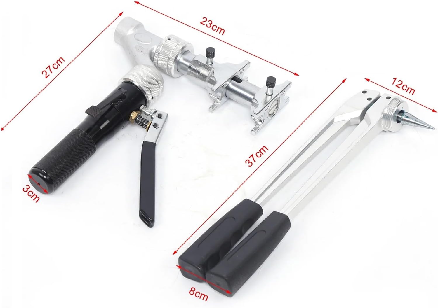 Hydraulic Pressing Tool for Sliding Sleeve 3T Aluminum Alloy Tool Clamping Precise,Silver 100pcs-1