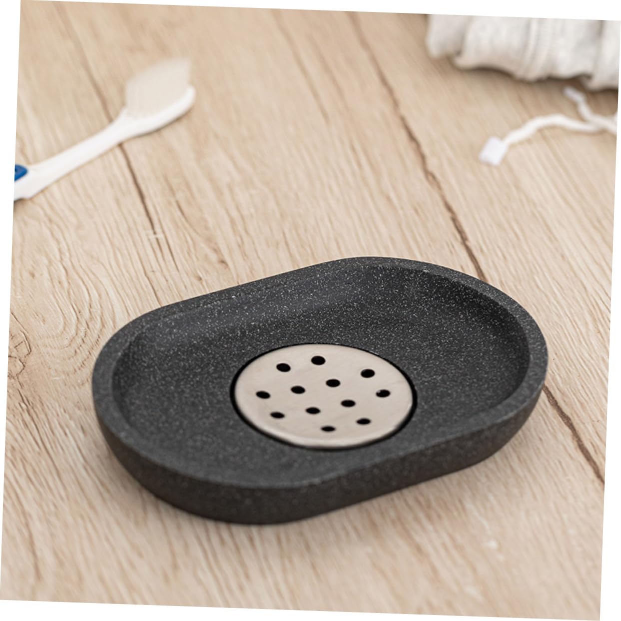PRETYZOOM 6piezas Jabonera De Inoxidable y Organizador Sin Acumulación De Agua para Jabón y Decoración De Lavabo Elegante