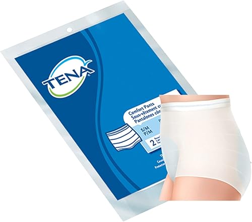 TENA Comfort - Pantalones de fijación de punto para incontinencia, pequeñomediano, azul, 2 unidades