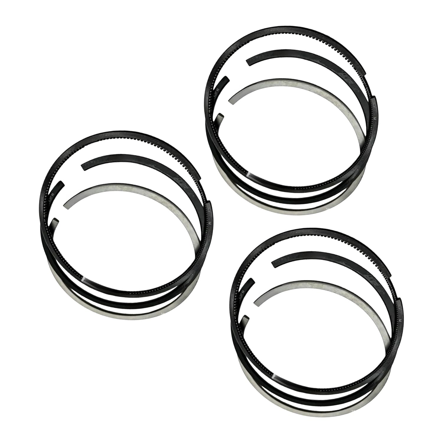 Lot de 3 segments de piston MM406600 compatibles avec moteurs diesel Mitsubishi K3D 3 cylindres compatibles avec tracteur Iseki TU170 TU160 remplace MM406600