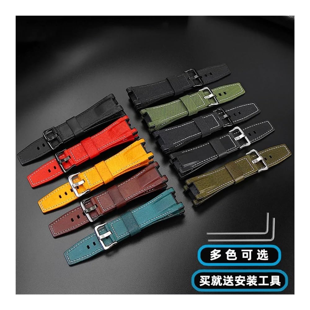 Bracelet de montre en cuir et toile adapté for Casio G-SHOCK GST-B100 S130 W300GL 400G W330 GST-W120L s120 W130L série S100, accessoire de montre