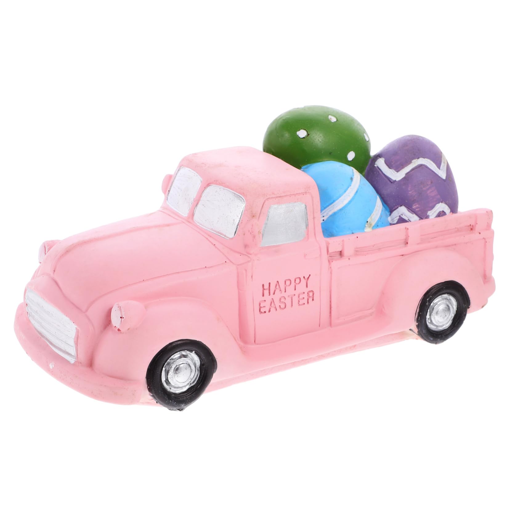 PRETYZOOM Decorazione Di Pasqua Con Camion e Uova Statua Per Tavolo Decorazione Primaverile Per Casa e Feste Perfetta Per Vassoi Piani e Mensole
