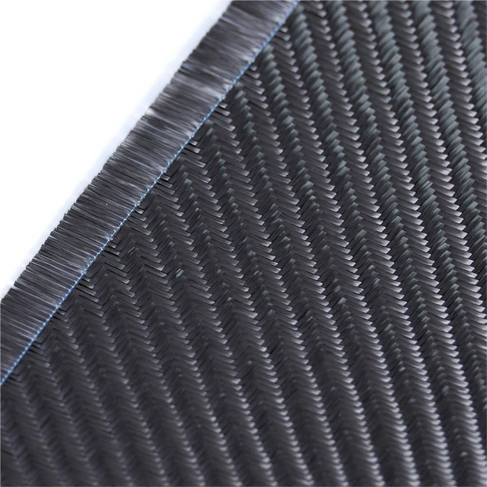 Kohlenstofffaser gemischte Stoffe, 3k Carbon Fiber Prepreg Twill Weave Tuch 200g/m2 120C Aushärtung DIY Schwarz Mehrere Größen(50cmx100cm)