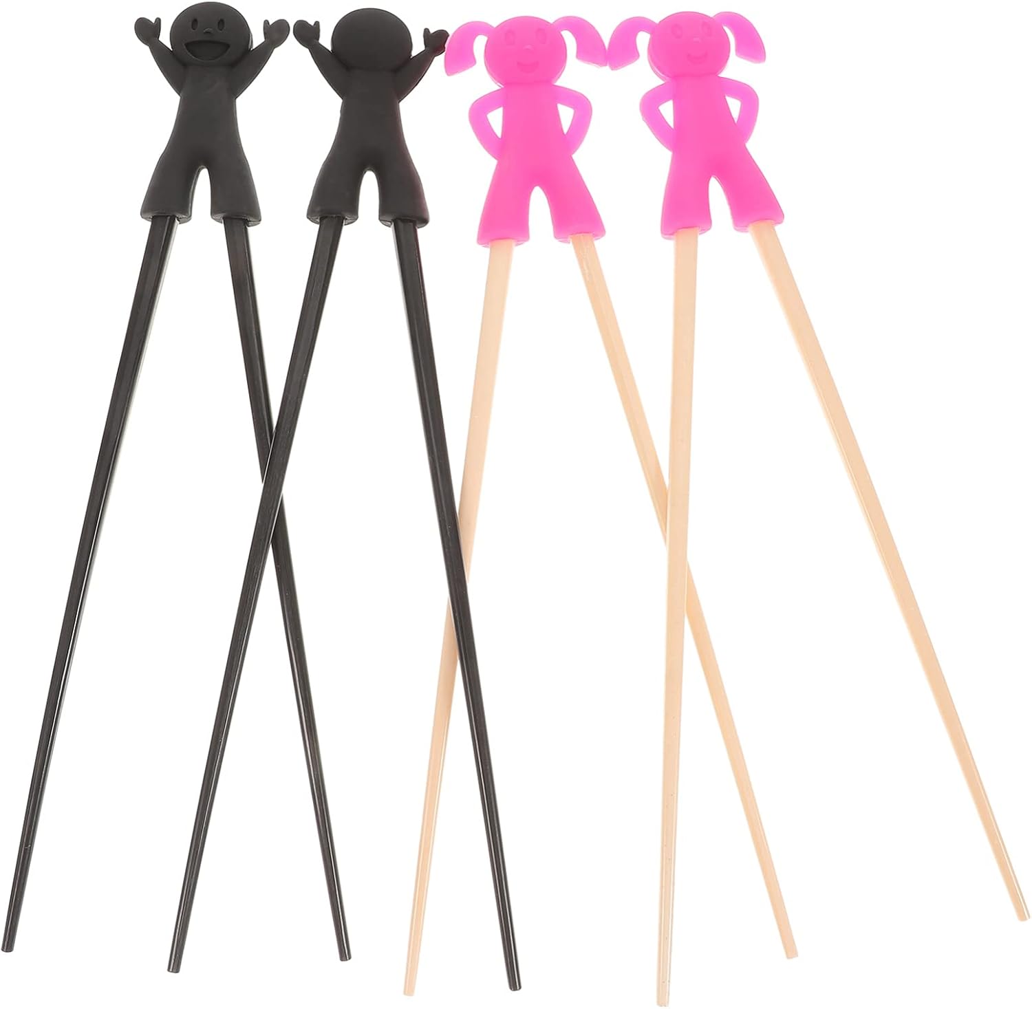 4 Pairs children learning chopsticks kids chop sticks silicone chopstick helper