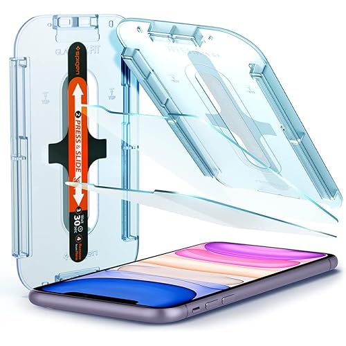 Spigen Tempered Glass Screen Protector [GlasTR EZ FIT] designed for iPhone 11 / iPhone XR [6.1 inch] [Case Friendly] - 2 Pack