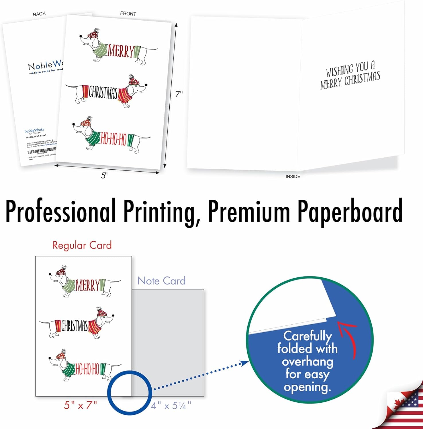 The Best Card Company Pack of 12 Funny Christmas Greeting Cards with Envelopes, Humor Holiday for Men and Women (1 Design, 12 Cards) - C9563AXSG-B12x1