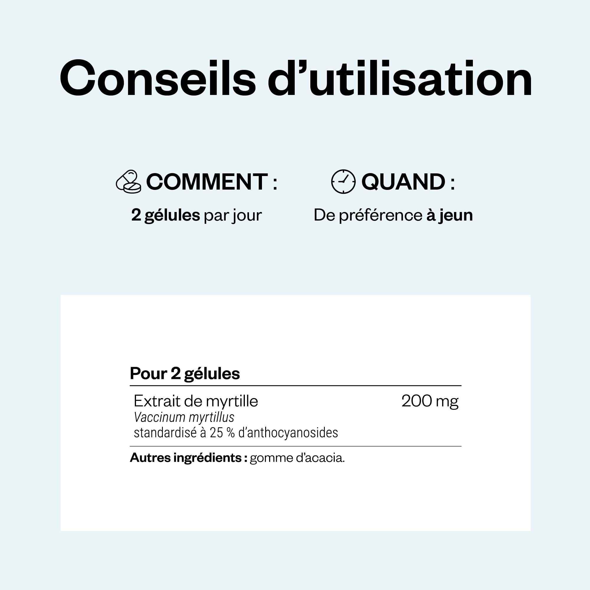 Bilberry Extract - Extrait de Myrtille - Santé des yeux - Standardisé à 25% d'Anthocyanosides - Contribue à la Santé Vasculaire - Antioxydant - Vegan - Sans Gluten - SuperSmart