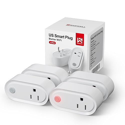 Matter Smart Plug, funciona con Apple Homekit, Alexa y Google Home, salida WiFi con 15A1800W Max, control de voz, soporta monitoreo de energía por