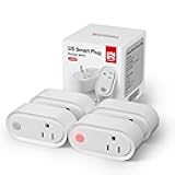 Matter Smart Plug, Work with Apple Homekit, Alexa & Google Home, WiFi Outlet with 15A/1800W Max, Voice Control, Supports Energy Monitoring by Tuya, 2.4GHz Wi-Fi Only, 4 Pack