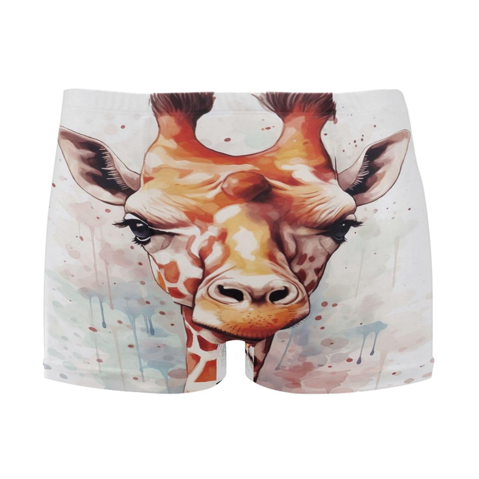 UMIRIKO Cute Giraffe Animal Mens Swim Trunks Swimwear Bathing Suit Swim Brief Square Leg Board Short S-3XL 202a0666