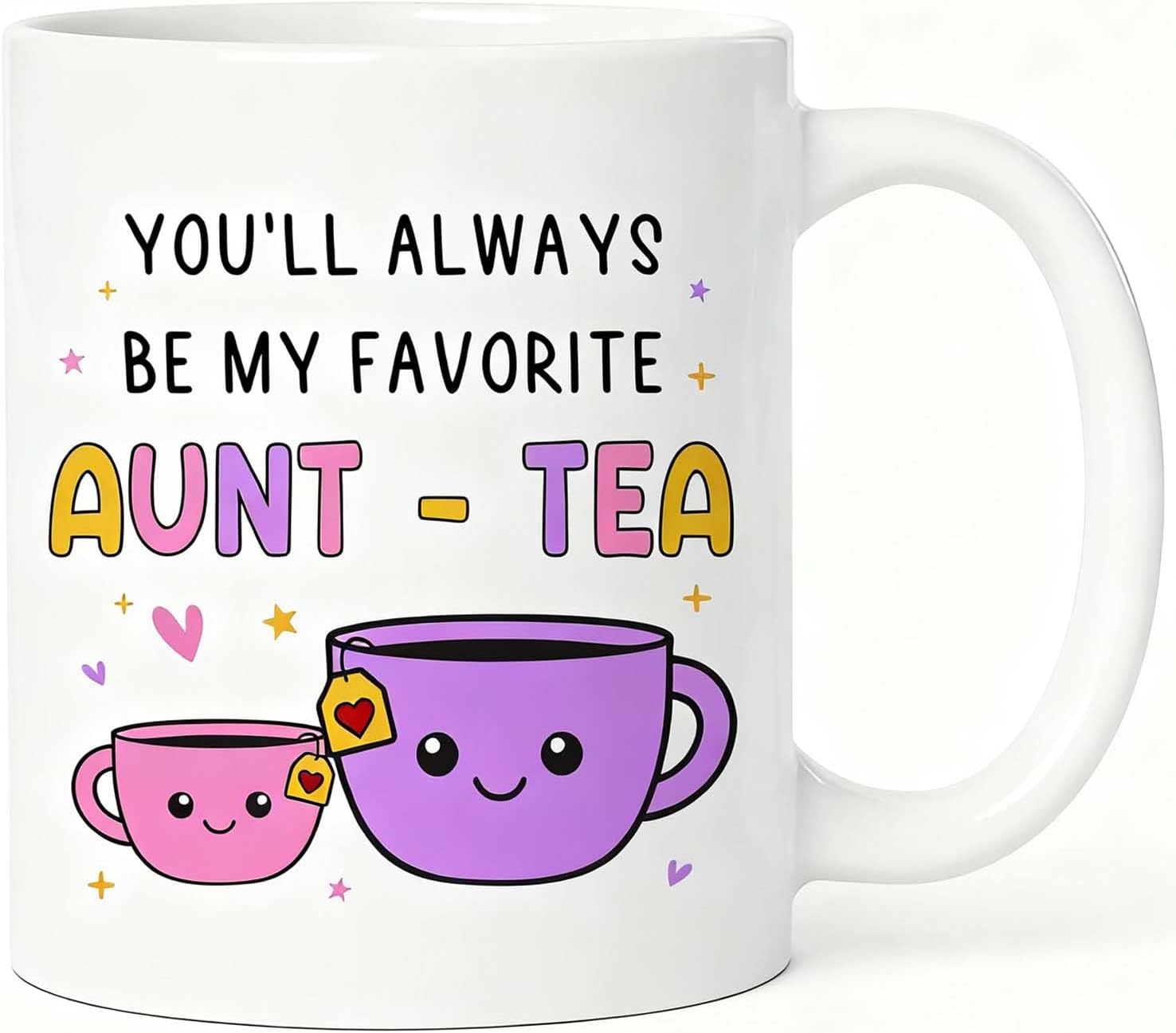 Gifts for Aunt, Auntie My Favorite Aunt-Tea Present, Funny Best Aunty Mug - Perfect Birthday, Christmas Gifft for Birthday Gift for Auntie from Niece, Nephew