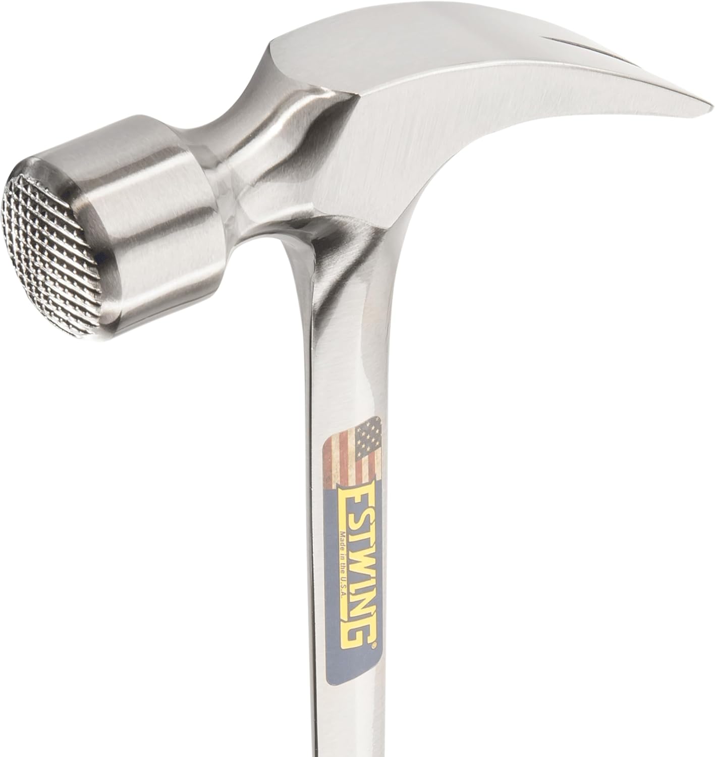 ESTWING Framing Hammer - 30 oz USA Made Long Handle Straight Rip Claw Hammer with Milled Face & Shock Reduction Grip - E3-30SM