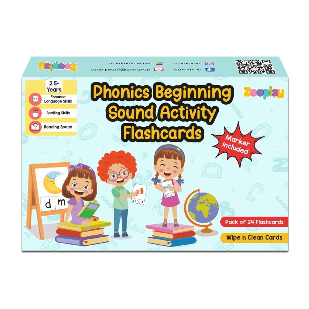 Zooplay India Phonics Beginning Sound Activity Flashcards- Pack of 24 (B09296V3DF) Amazon Price History, Amazon Price Tracker
