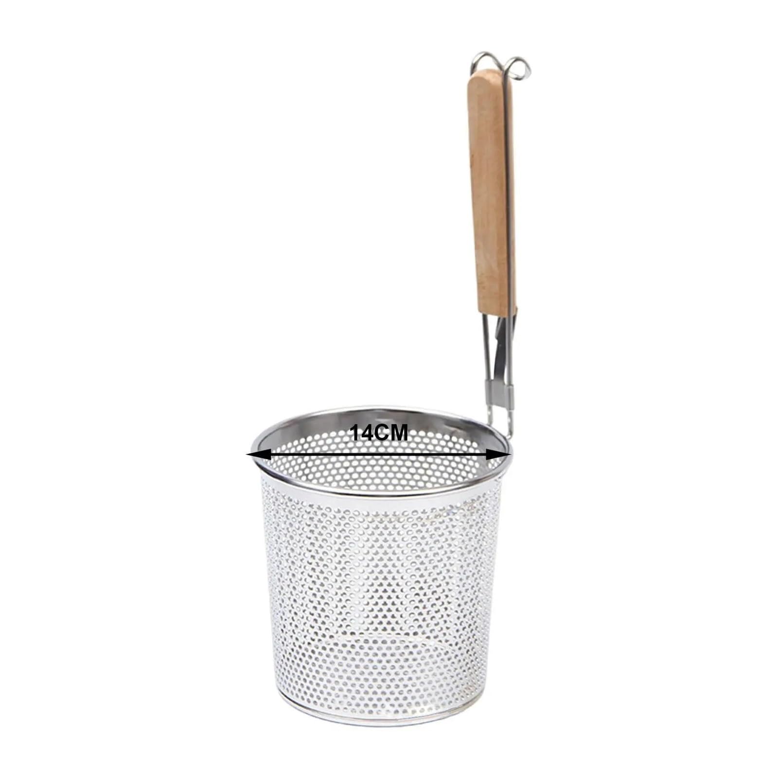 Colador de fideos, malla cocina, cesta for alimentos, for freír papas fritas(19cm)