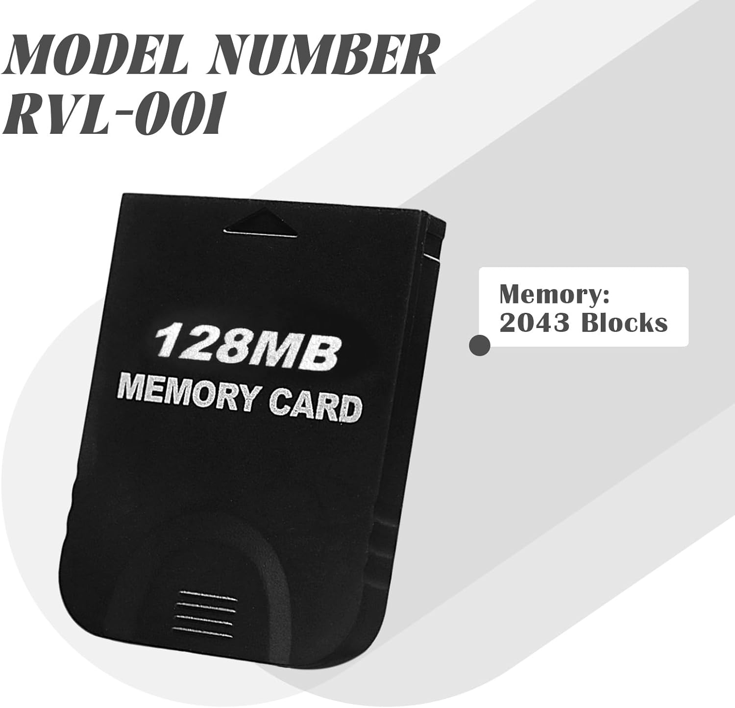 128MB(2043 Blocks) High Speed Gamecube Memory Card, Game Memory Card Compatible for Nintendo Gamecube and Wii Console Accessory Kits (Black) - Image 2