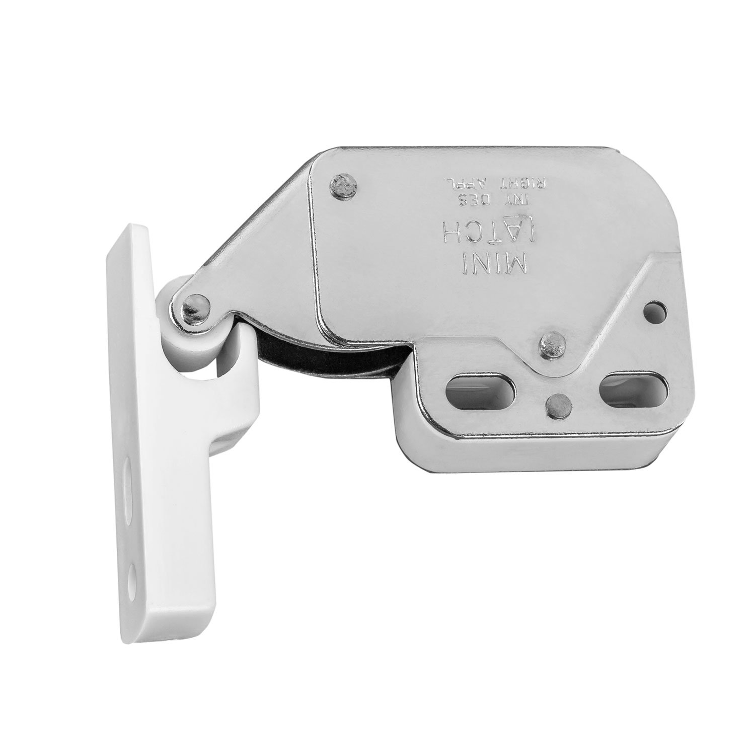gedotec Pestillo de muelle druck-verschluß Mini puerta acero niquelado versión mejorada incl. contraparte EL ORIGINAL - con Reforzamiento Modelo MARCA CALIDAD PARA SU SALA ESTAR