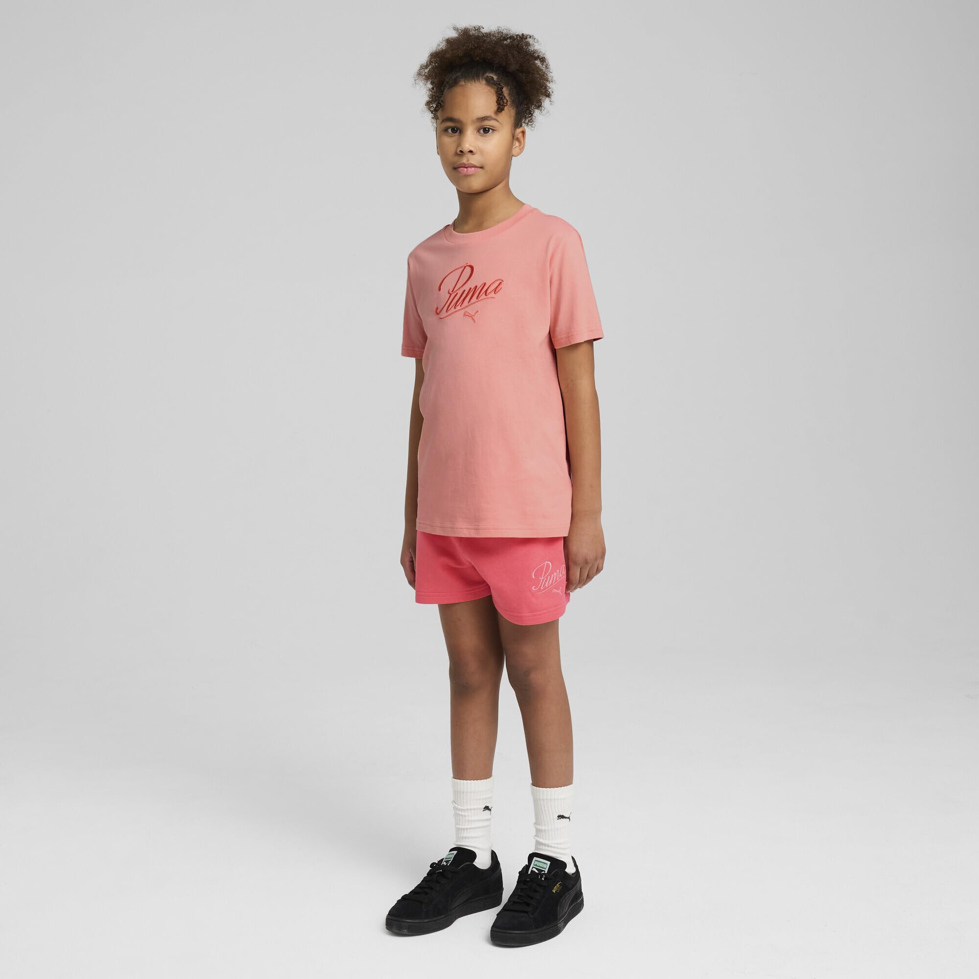 PUMA Ess Script Shorts G - Szorty z dzianiny Dziewczynki